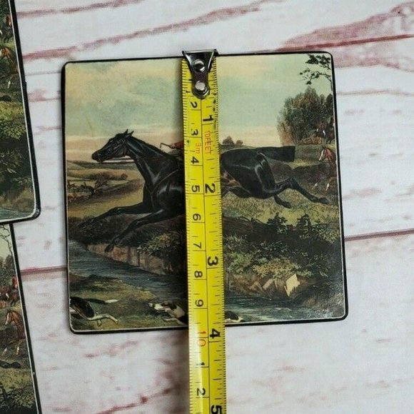 Rare Hunting Man Horse Designer Coasters - Picture 9 of 11